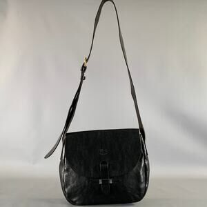IL BISONTE Black Leather Cross Body Handbag